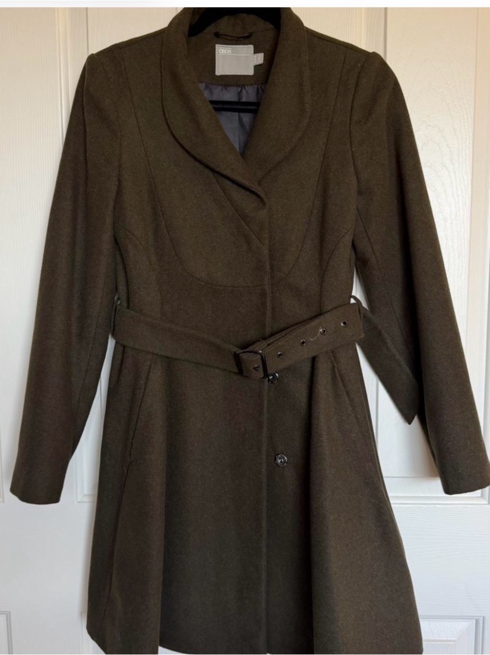 ASOS skater coat with funnel collar #wintercoats